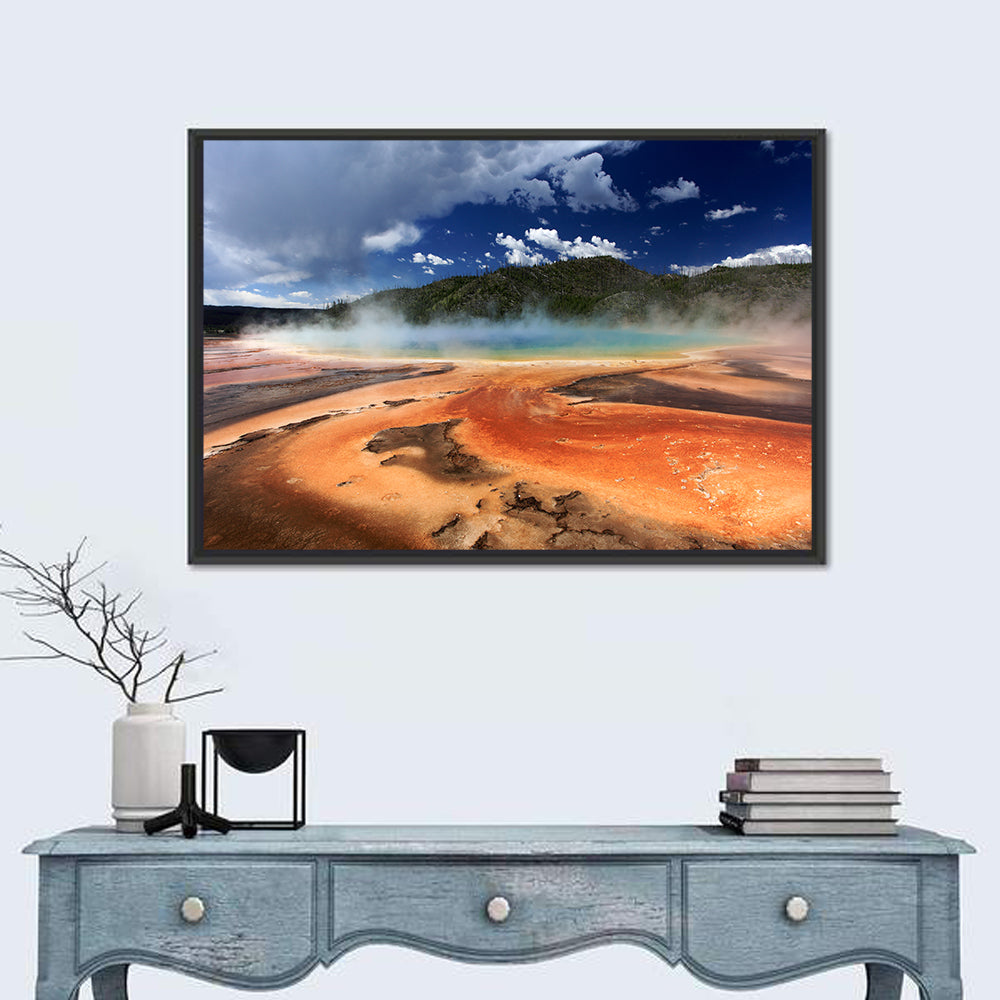 Grand Prismatic Spring, Yellowstone Wall Art in a room, landscape