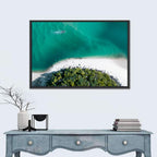 Clam Beach Aerial View Wall Art