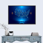 USA Circuit Map Wall Art