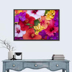 Tropical Bougainvillea and Hibiscus Bloom Wall Art