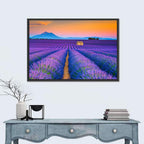 Valensole Lavender Fields at Sunset Wall Art