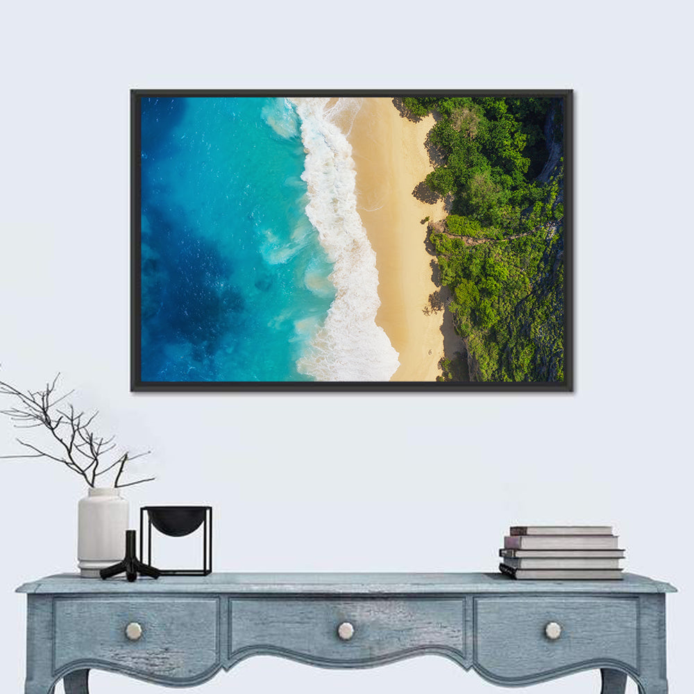 Aerial Turquoise Beach View Wall Art
