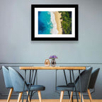 Aerial Turquoise Beach View Wall Art