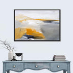 White Coastal Abstract Landscape Wall Art