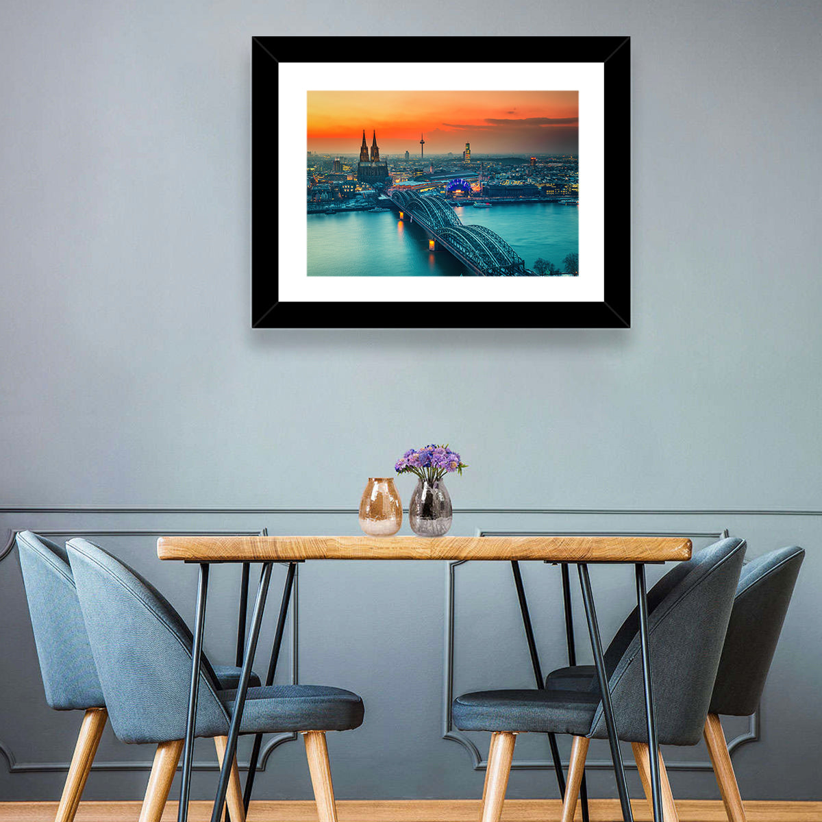 Hohenzollern Bridge at Dusk Wall Art