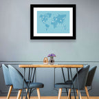 World Flight Routes Map Wall Art
