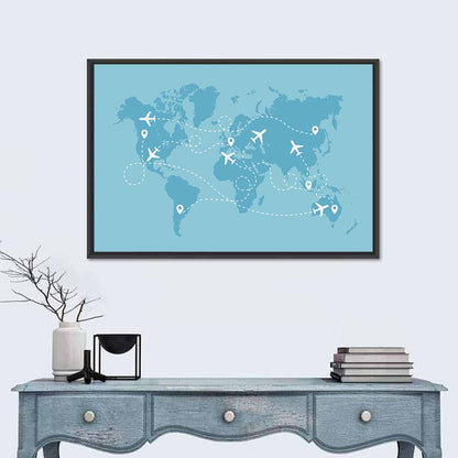 World Air Travel Concept Wall Art