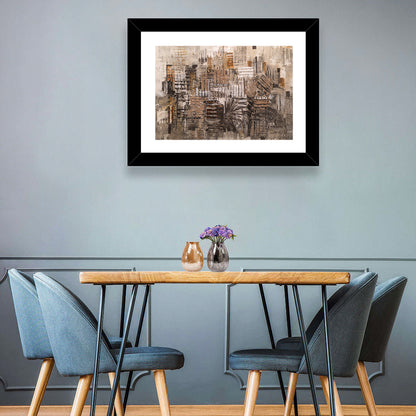 Skyline Strokes Abstract Pattern Wall Art