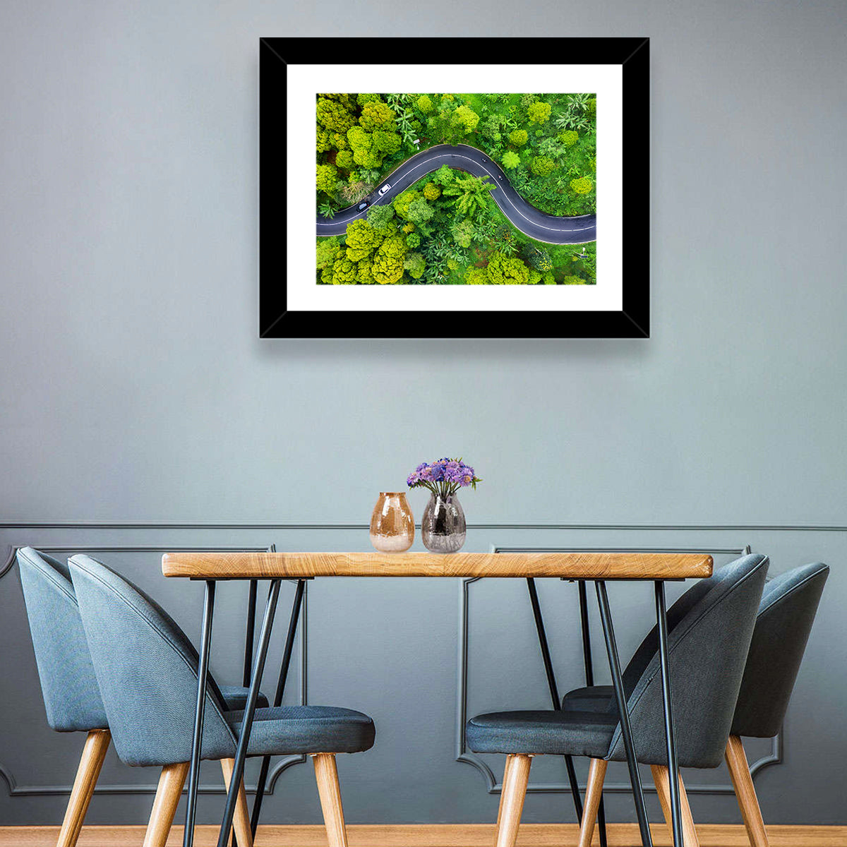 Winding Tropical Forest Road Wall Art