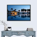 Twilight Poolside Bar Wall Art