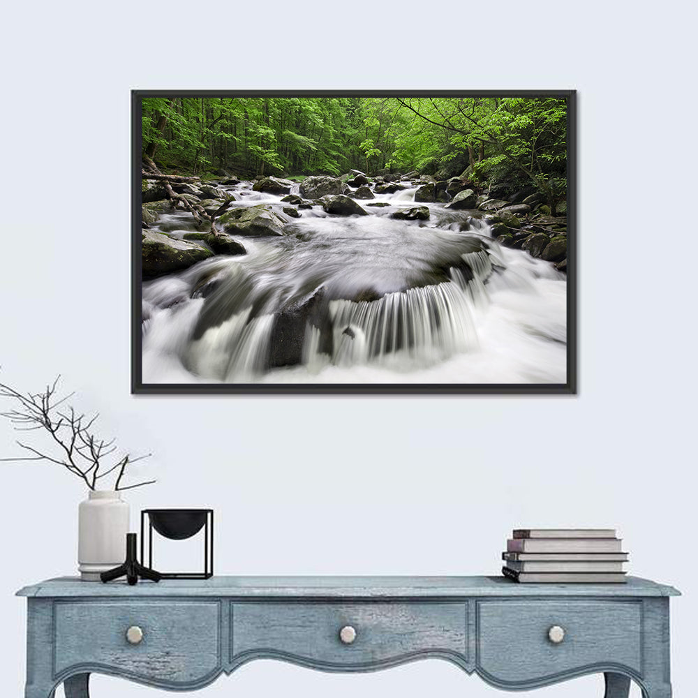 Smoky Mountains Cascading Stream Wall Art