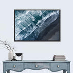 Volcanic Surf on Black Sand Wall Art