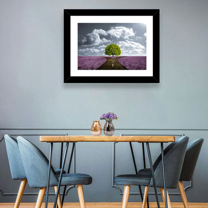 Lavender Meadow Crossroad Wall Art