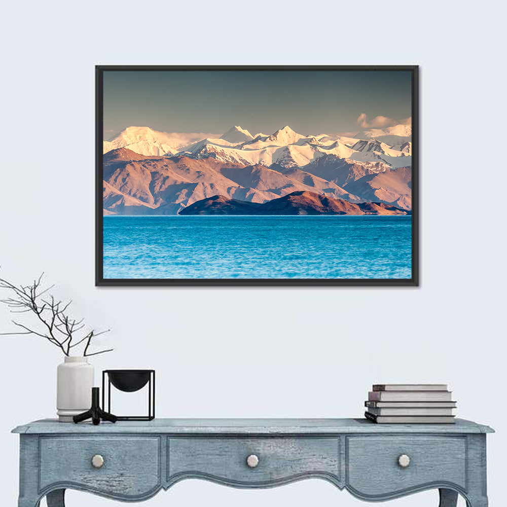 Karakul Lake at Golden Hour Wall Art