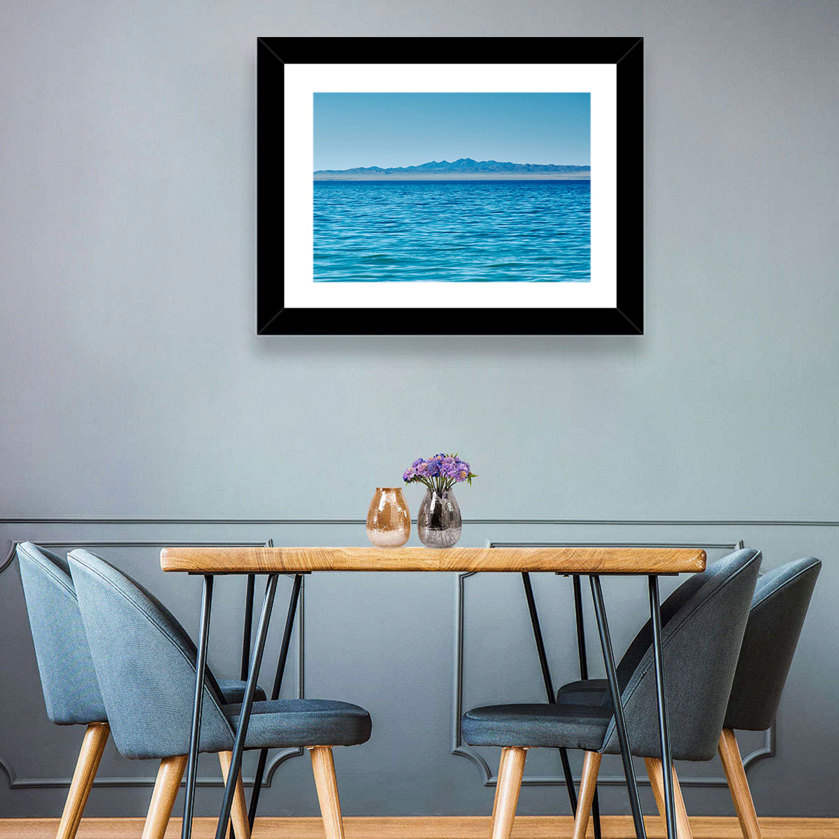 Khyargas Nuur Lake Wall Art in a room, landscape