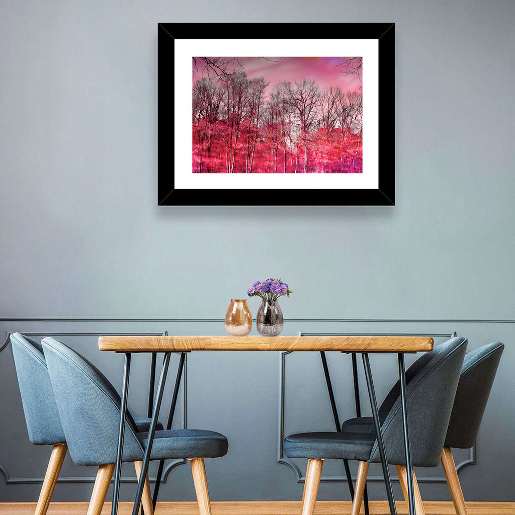 Autumn Trees Reflection Wall Art