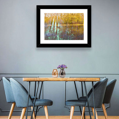 Autumn River Reflection Wall Art