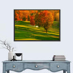 Golden Hour Golf Course Wall Art
