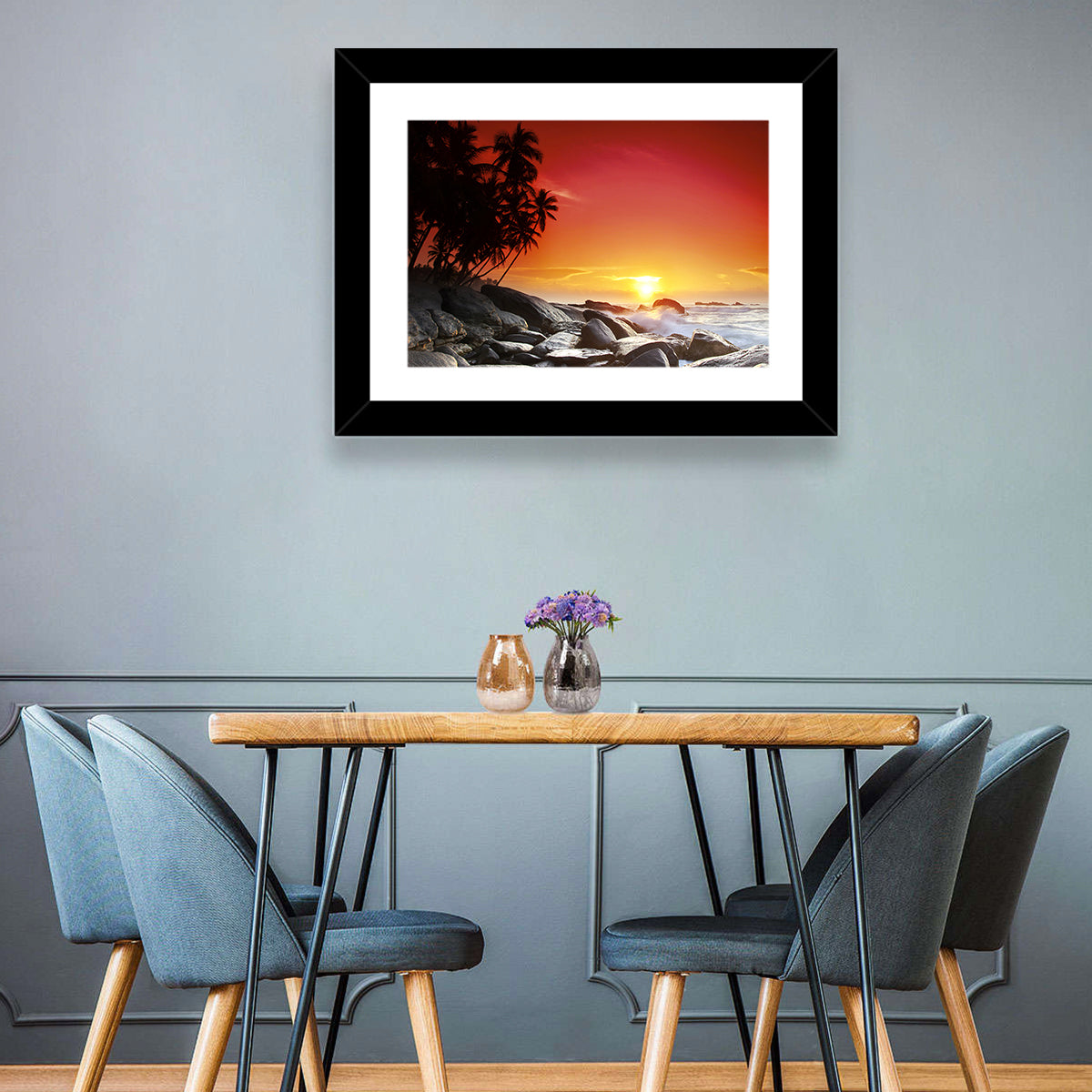 Tropical Island Sunset Wall Art