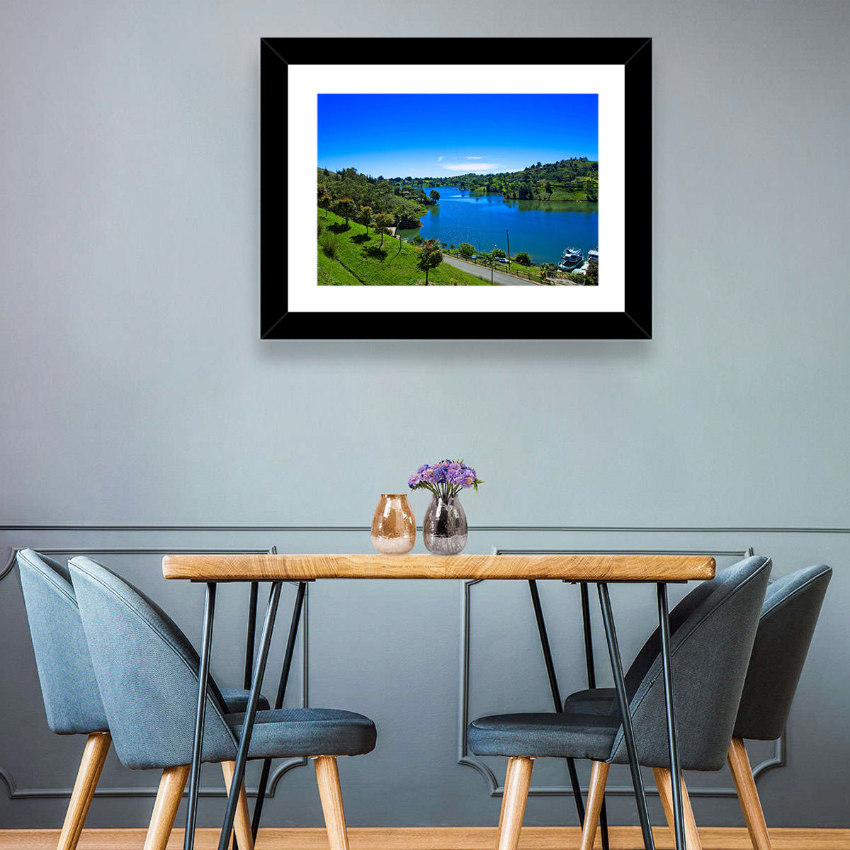Santa Fe De Antioquia Lake View Wall Art in a room, landscape
