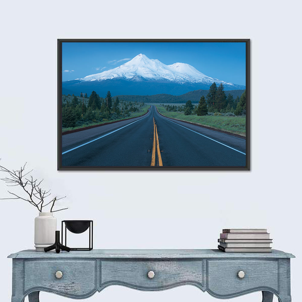 Road to Mount Shasta Wall Art in a room, landscape