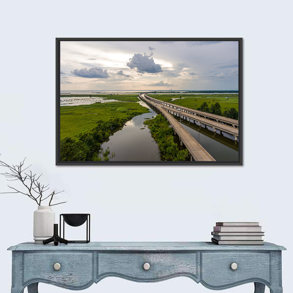 Interstate 10 Bridge Wall Art in a room, landscape