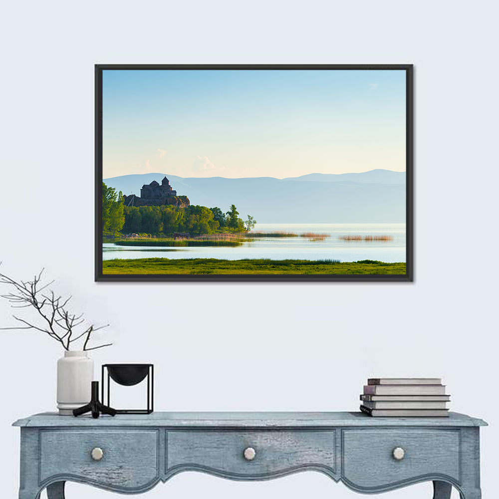 Sevanavank on Lake Sevan Wall Art in a room, landscape