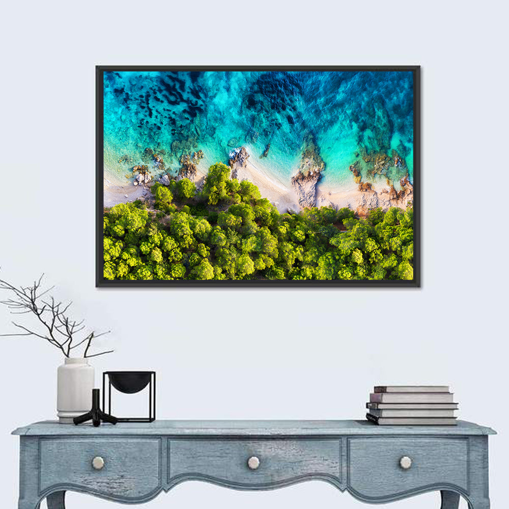 Croatian Turquoise Coastline Wall Art