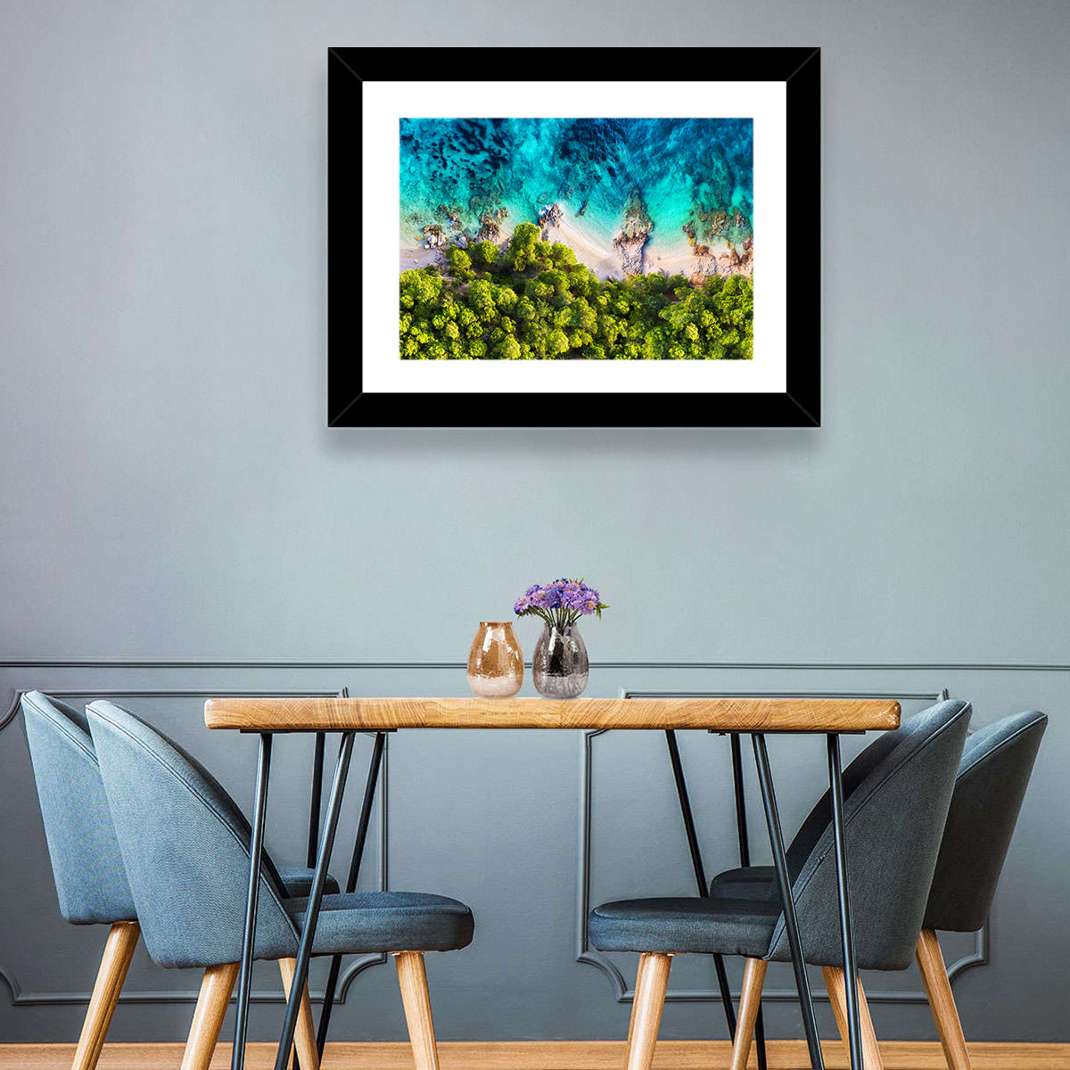 Croatian Turquoise Coastline Wall Art