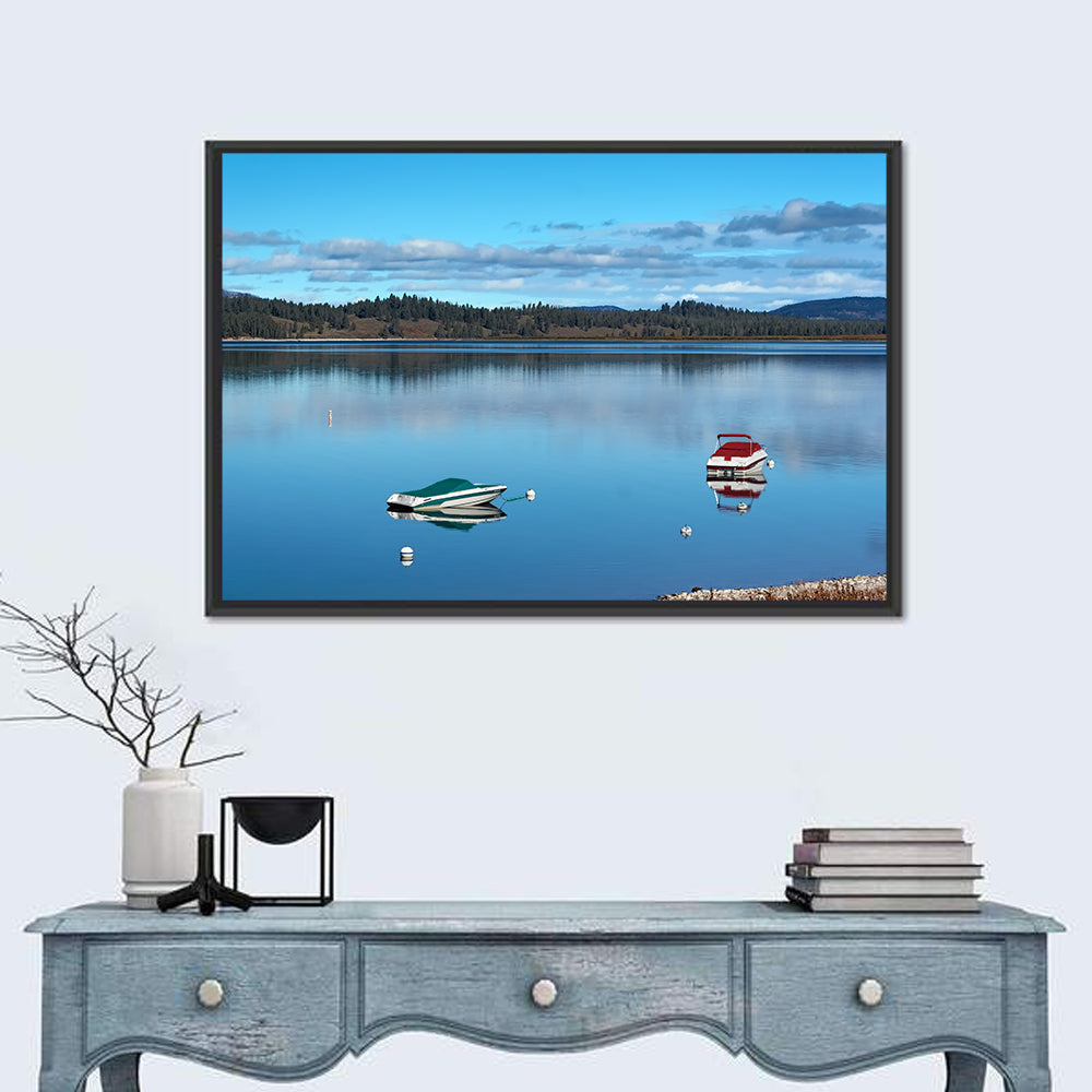 Jenny Lake Reflections Wall Art in a room, landscape