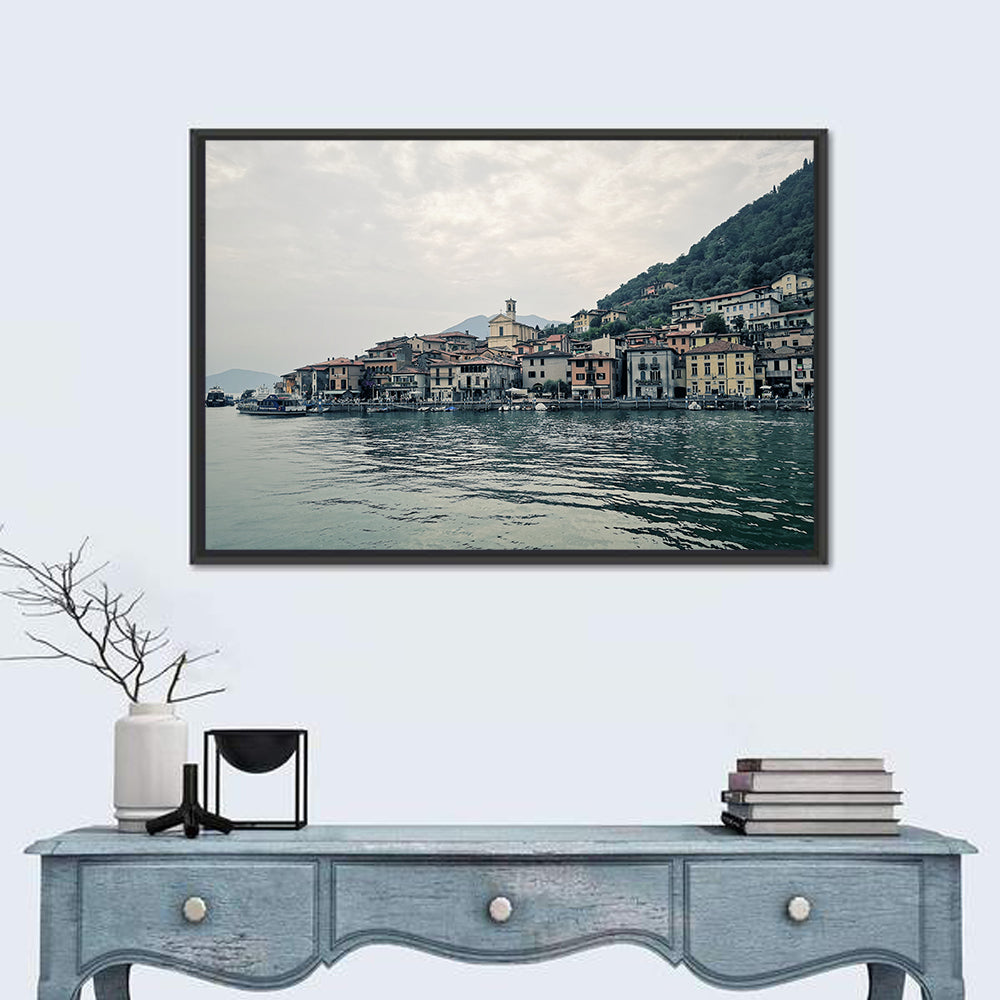 Varenna Harbor, Lake Como Wall Art in a room, landscape
