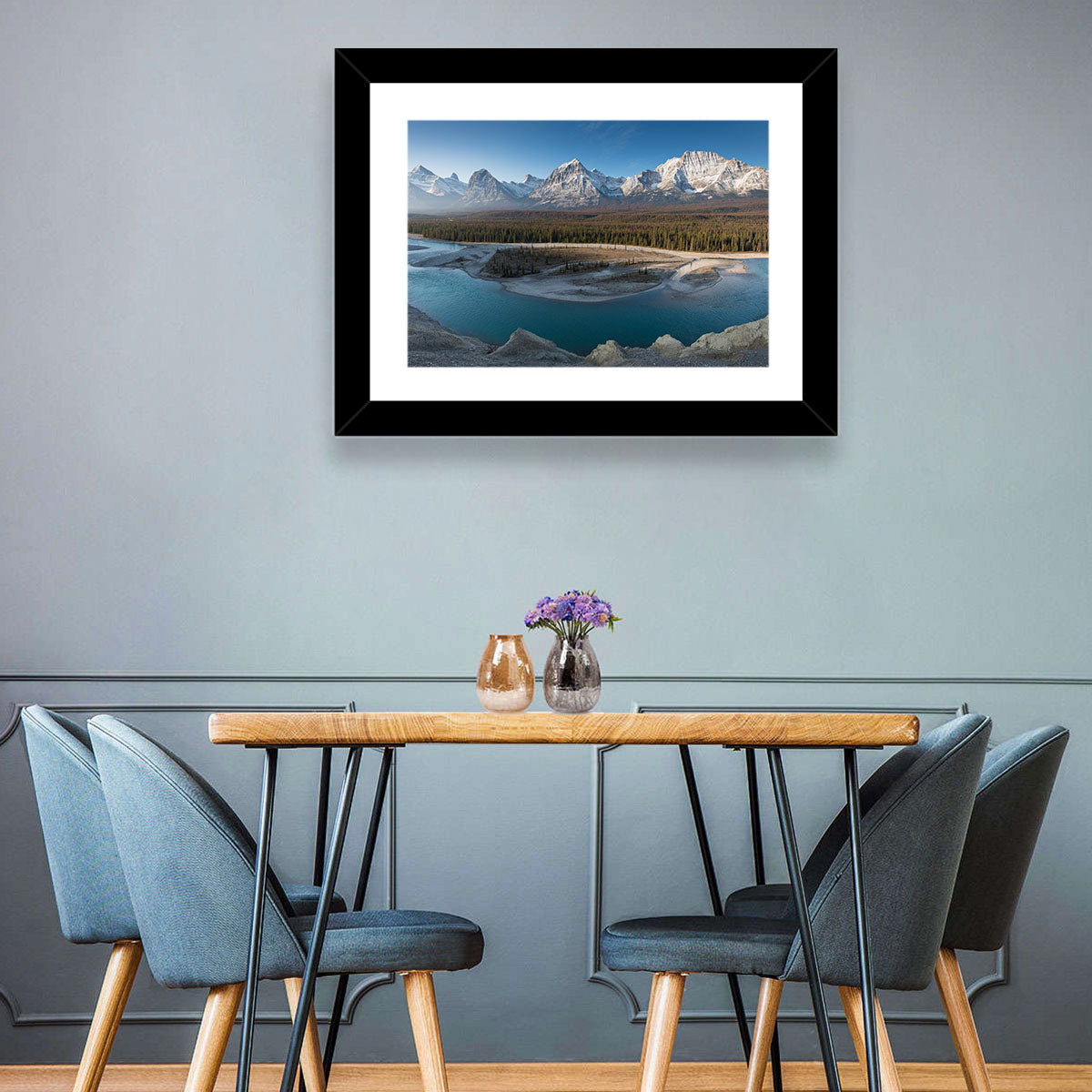 River in Jasper National Park Wall Art in a room, landscape