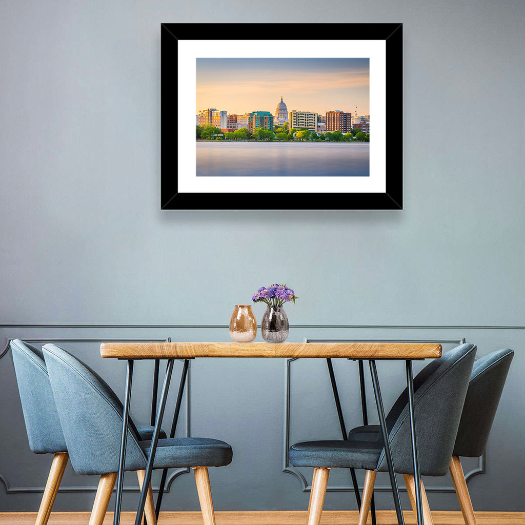 Madison Skyline at Lake Monona Wall Art
