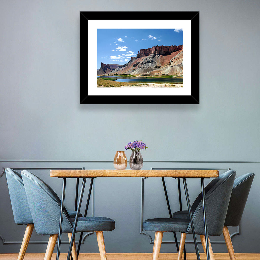 Band-e Amir Lakes and Rock Spire Wall Art