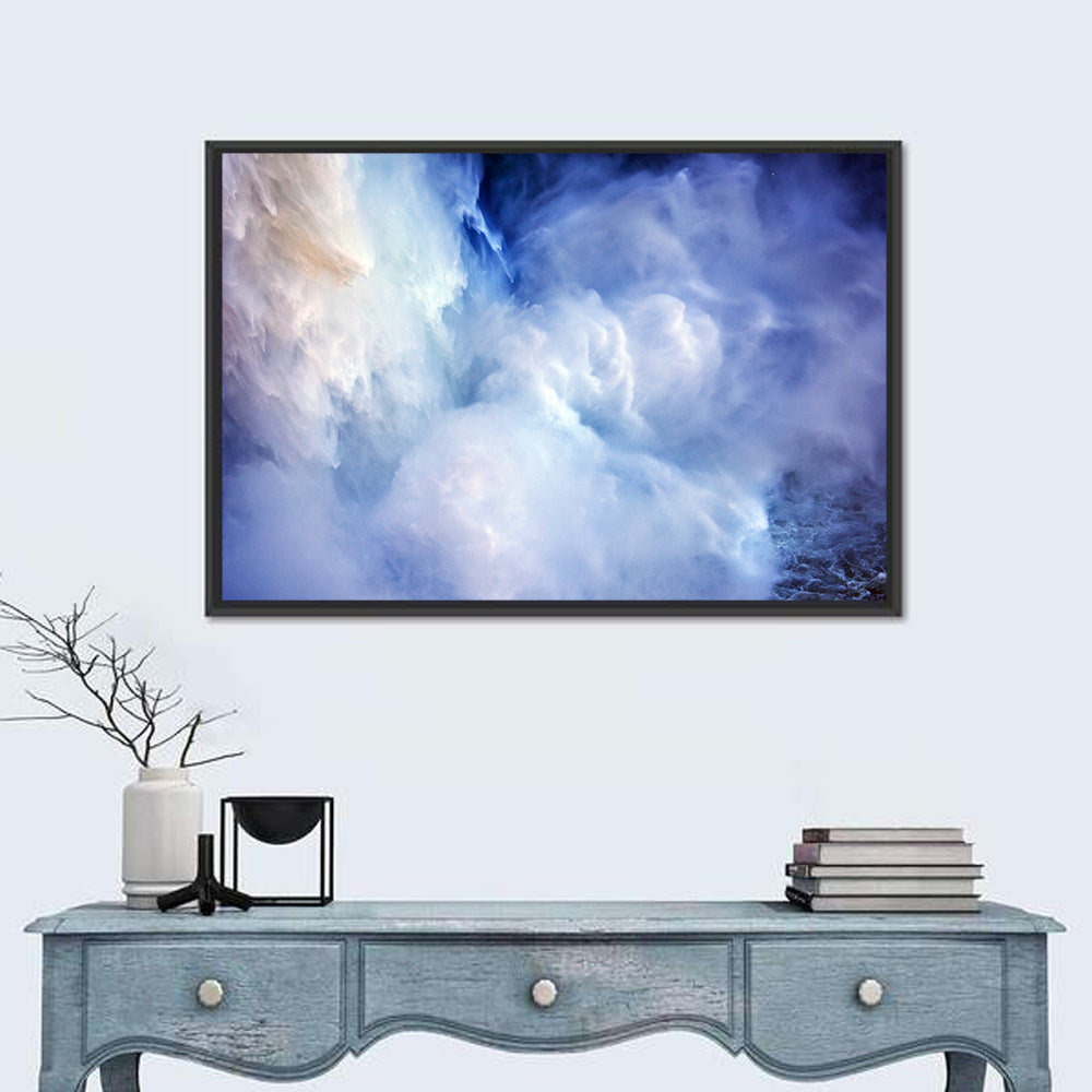 Snoqualme Falls Wall Art in a room, landscape