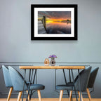 Meredith Bay Pier at Sunrise Wall Art