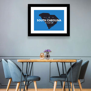 South Carolina State Map Wall Art