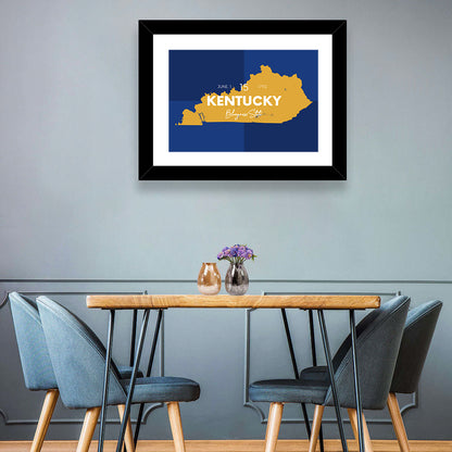 Kentucky State Map Wall Art
