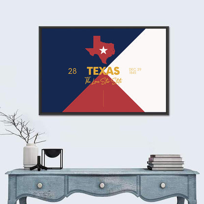 Texas State Map Wall Art