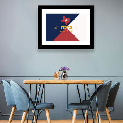 Texas State Map Wall Art