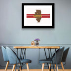 Illinois Map Land of Lincoln Wall Art
