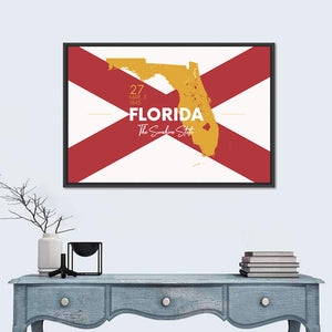 Florida State Map Wall Art