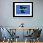 Minnesota State Outline Graphic Wall Art
