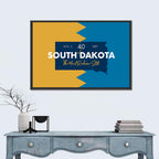 South Dakota Silhouette Map Wall Art