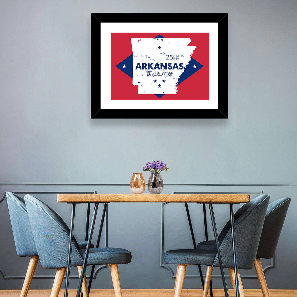 Arkansas State Map Wall Art