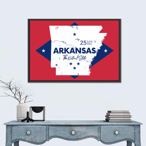 Arkansas State Map Wall Art