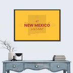New Mexico Typographic Map 1912 Wall Art
