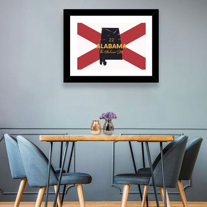 Alabama State Map Wall Art