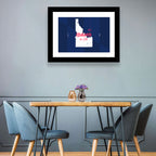 Idaho Gem State Map Wall Art