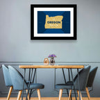 Oregon Typographic Map Wall Art